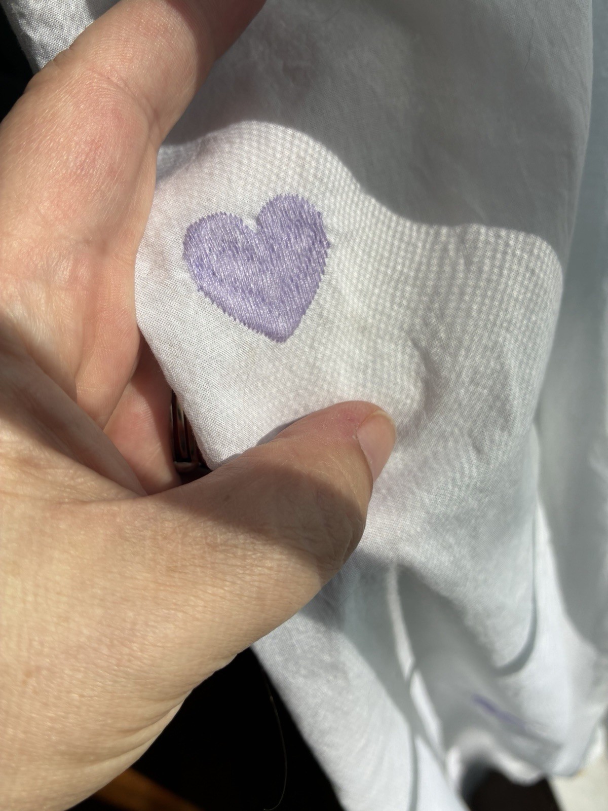 Set 4 Pottery Barn Kids Curtains Crisp White Purple Embroidered Hearts 44×84