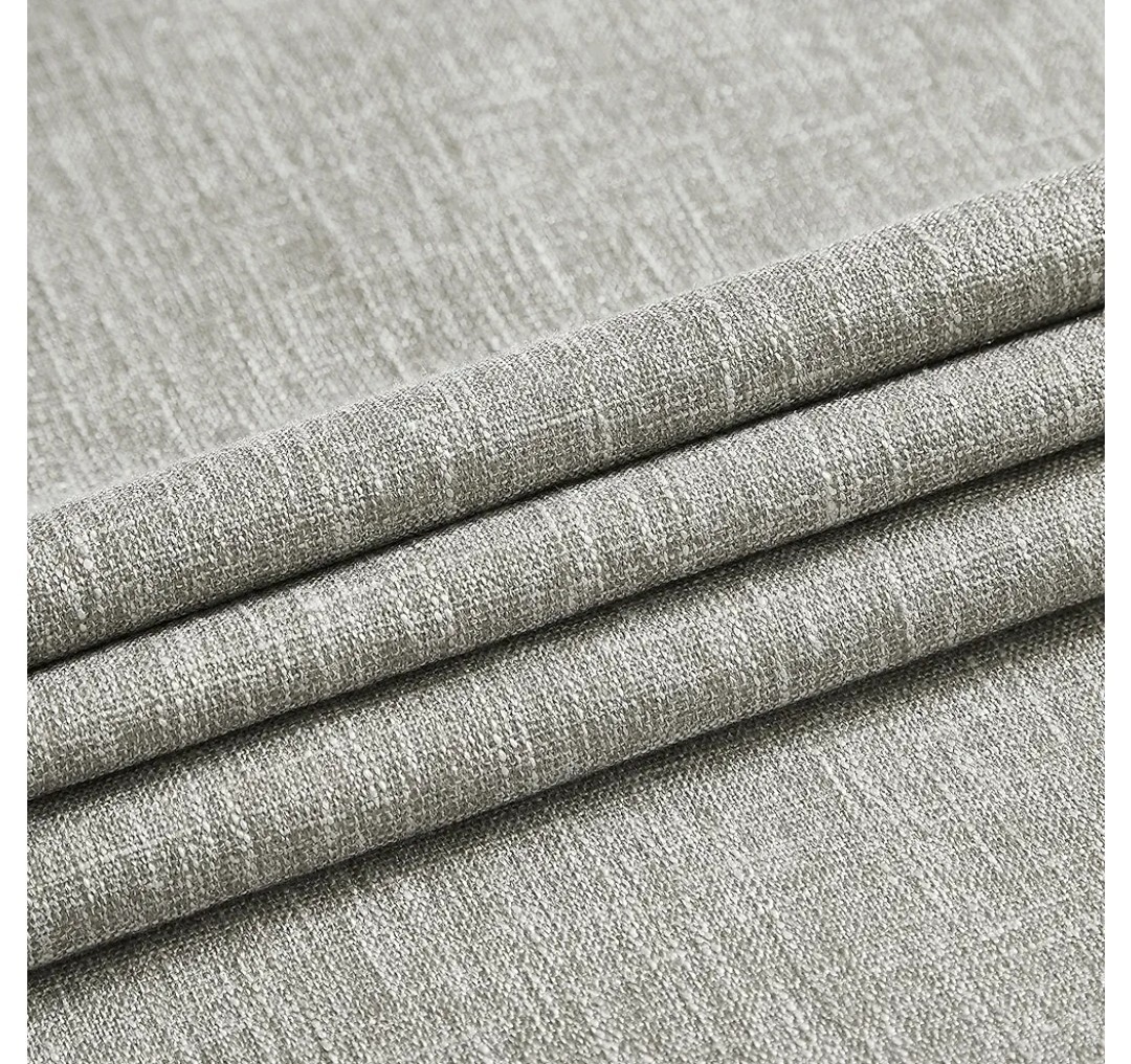 Tan Solid Full Blackout Curtain Heavy Linen Texture Window Treatment 50″X95″