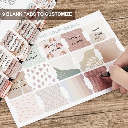 Laminated Bible Tabs for Women & Men – Large Print Study A-boho