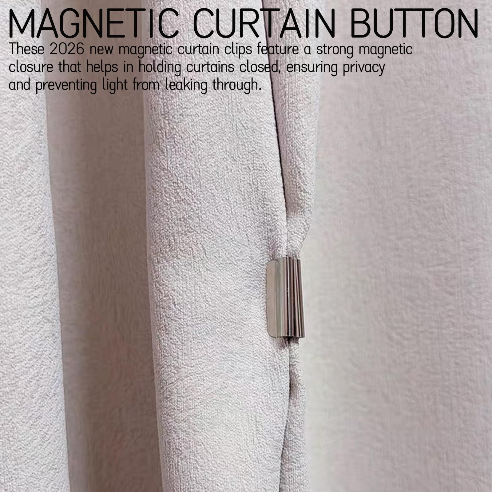 2026 New Magnetic Curtain Clips – Hold Curtains Closed, Detachable Buckle, No…