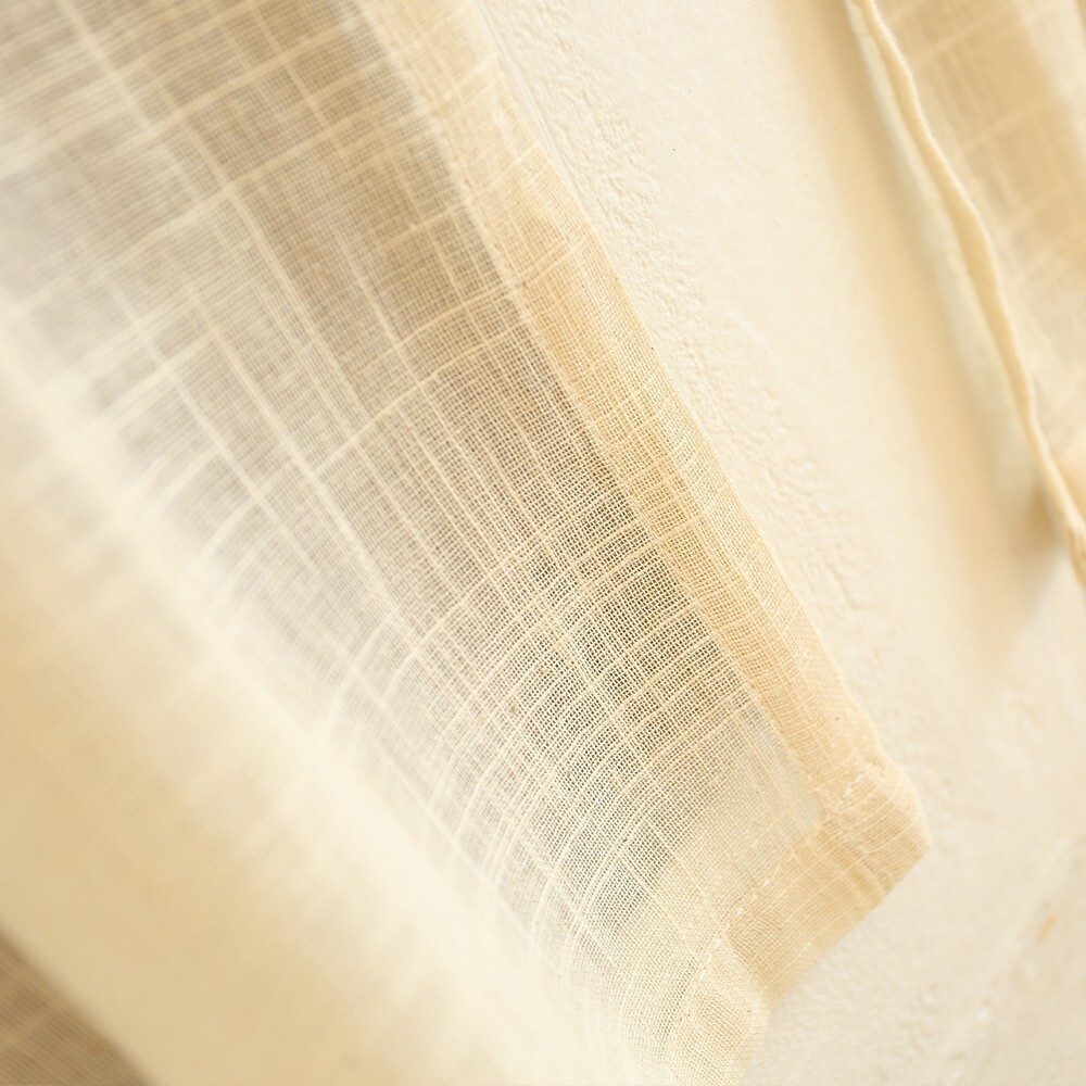 Beige semi-blackout coffee window screen