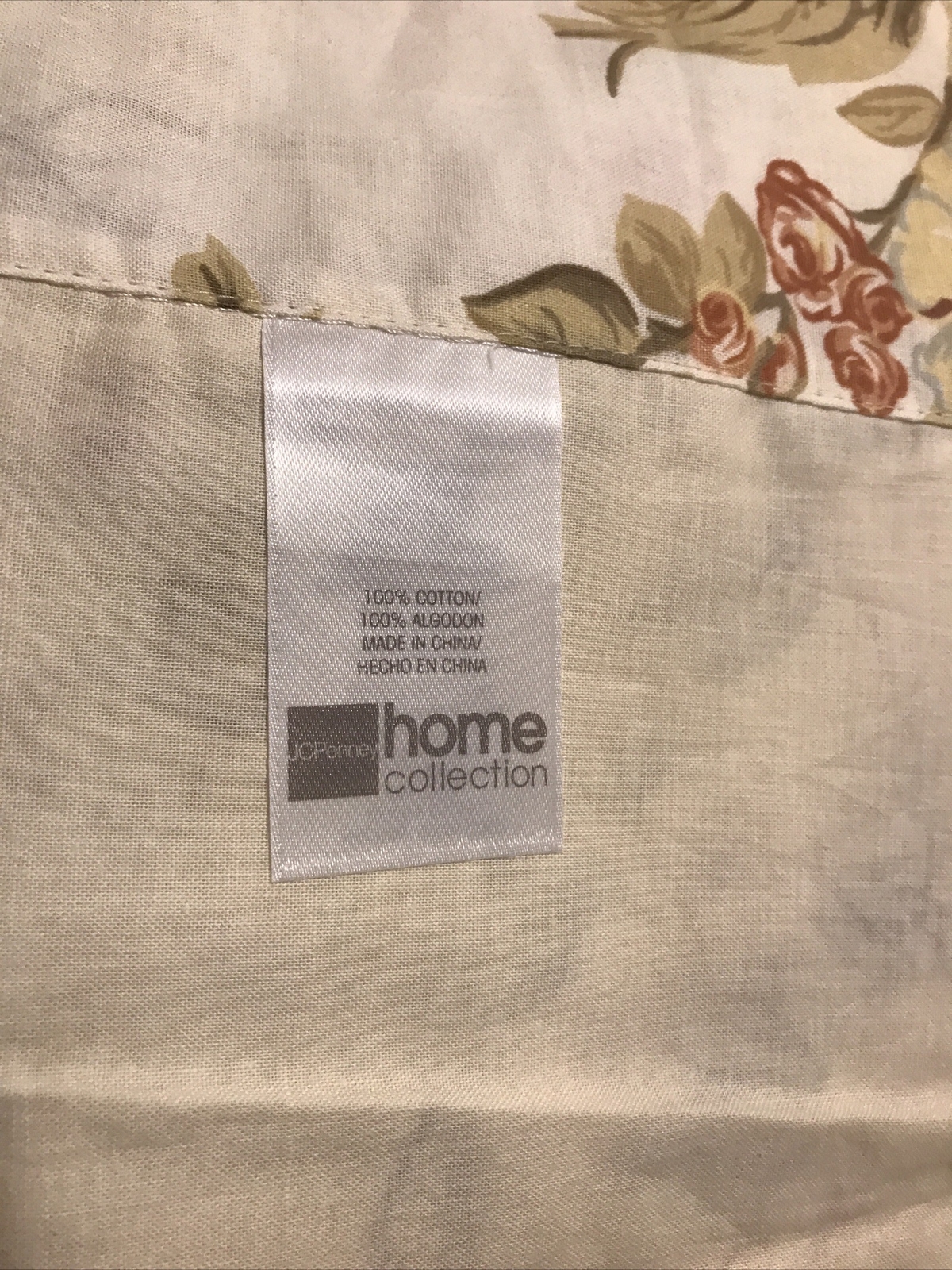 Vintage JC Penny Floral & Striped Valance 20.5″ L x 80″ W EUC
