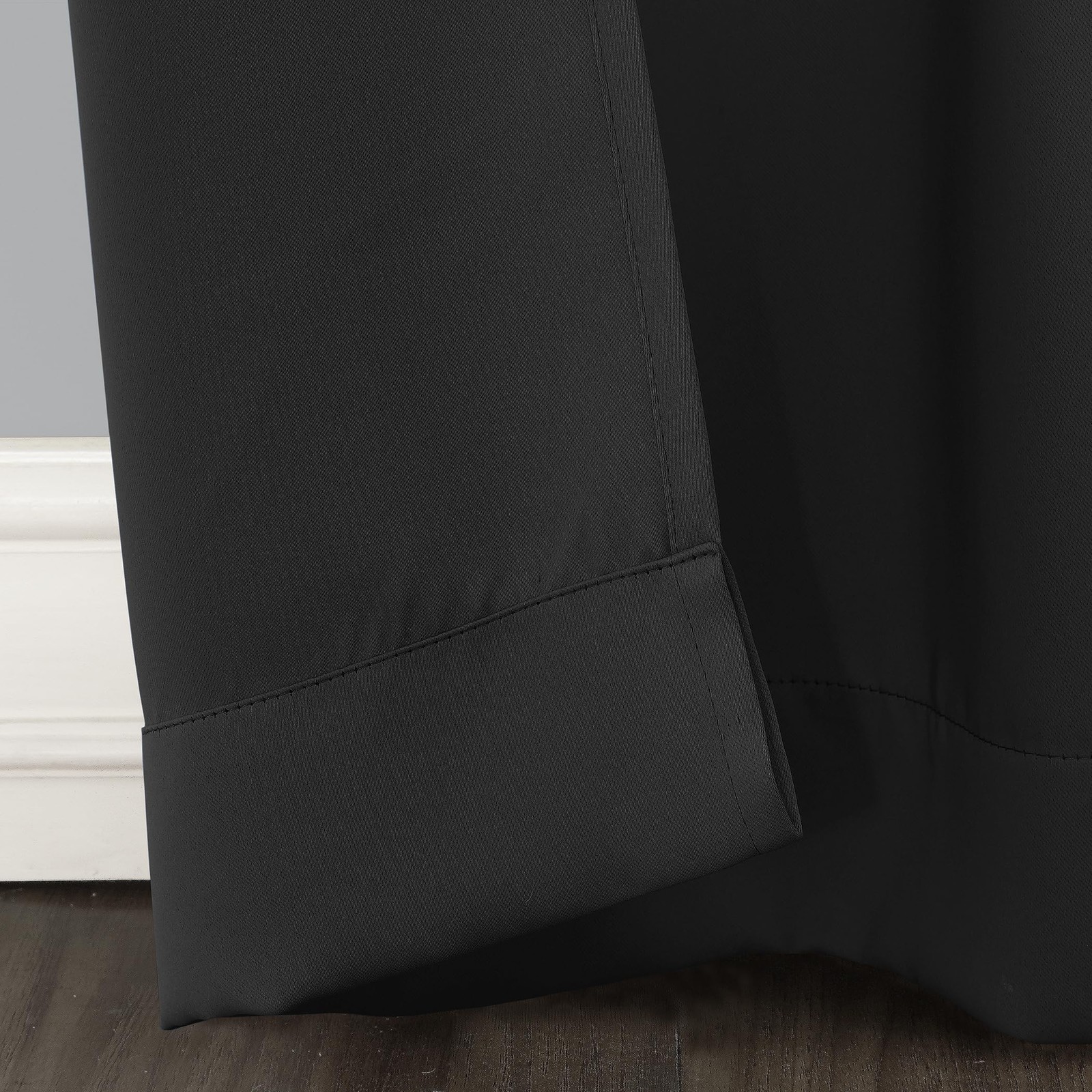 Blackout Curtain Panel Energy Saving Thermal Noise Reduce 40×63 Black