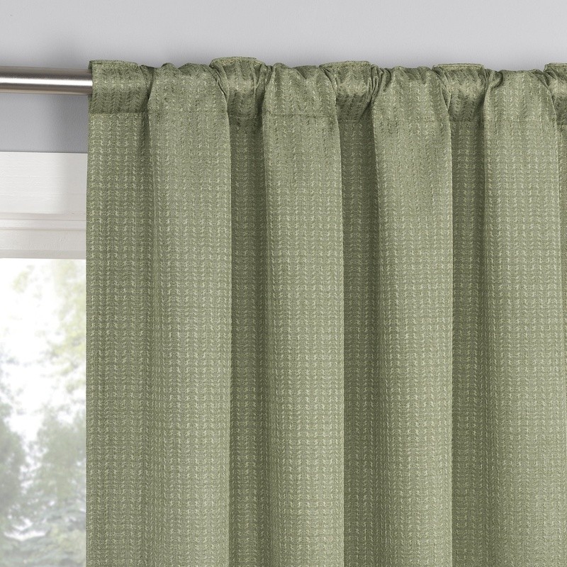 Vance 2-Piece Magnetic Closure 100% Blackout Back Tab Curtain Panel Pair 37″x84″