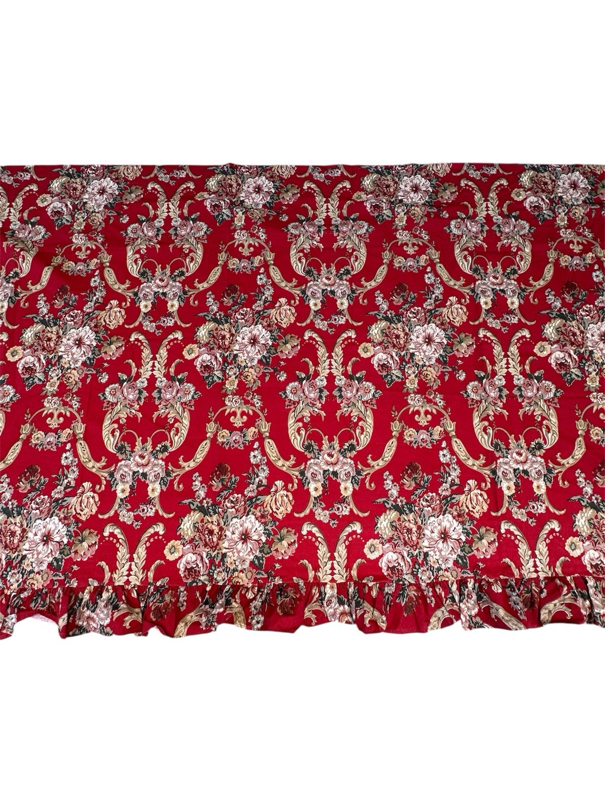 Ralph Lauren Marseilles Ruffled Curtain 104” Wide X 46” Long Unlined USA Pole