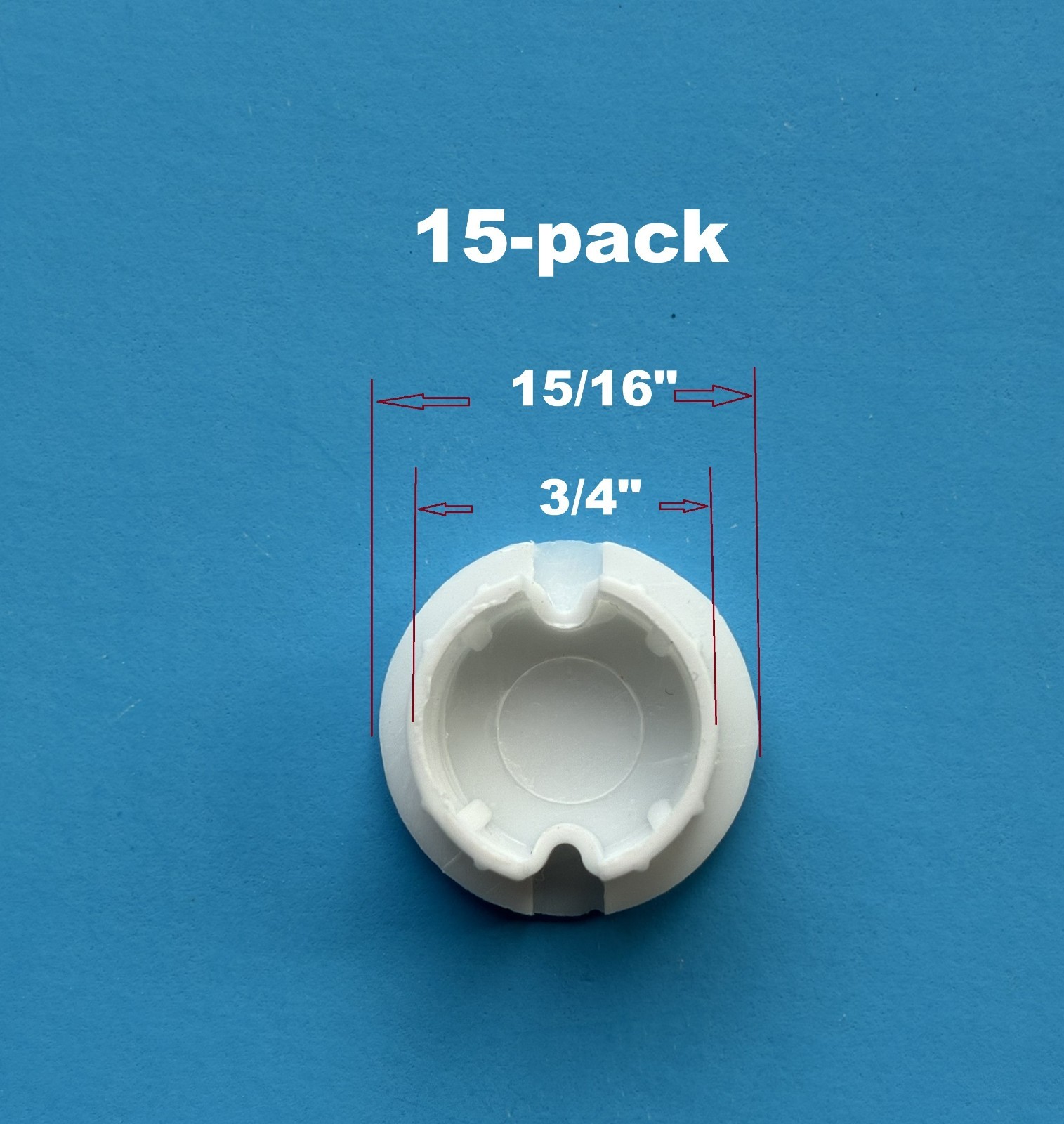 15-pack 3/4″ blinds bottom rail ladder cord plug/button 0.75 inch