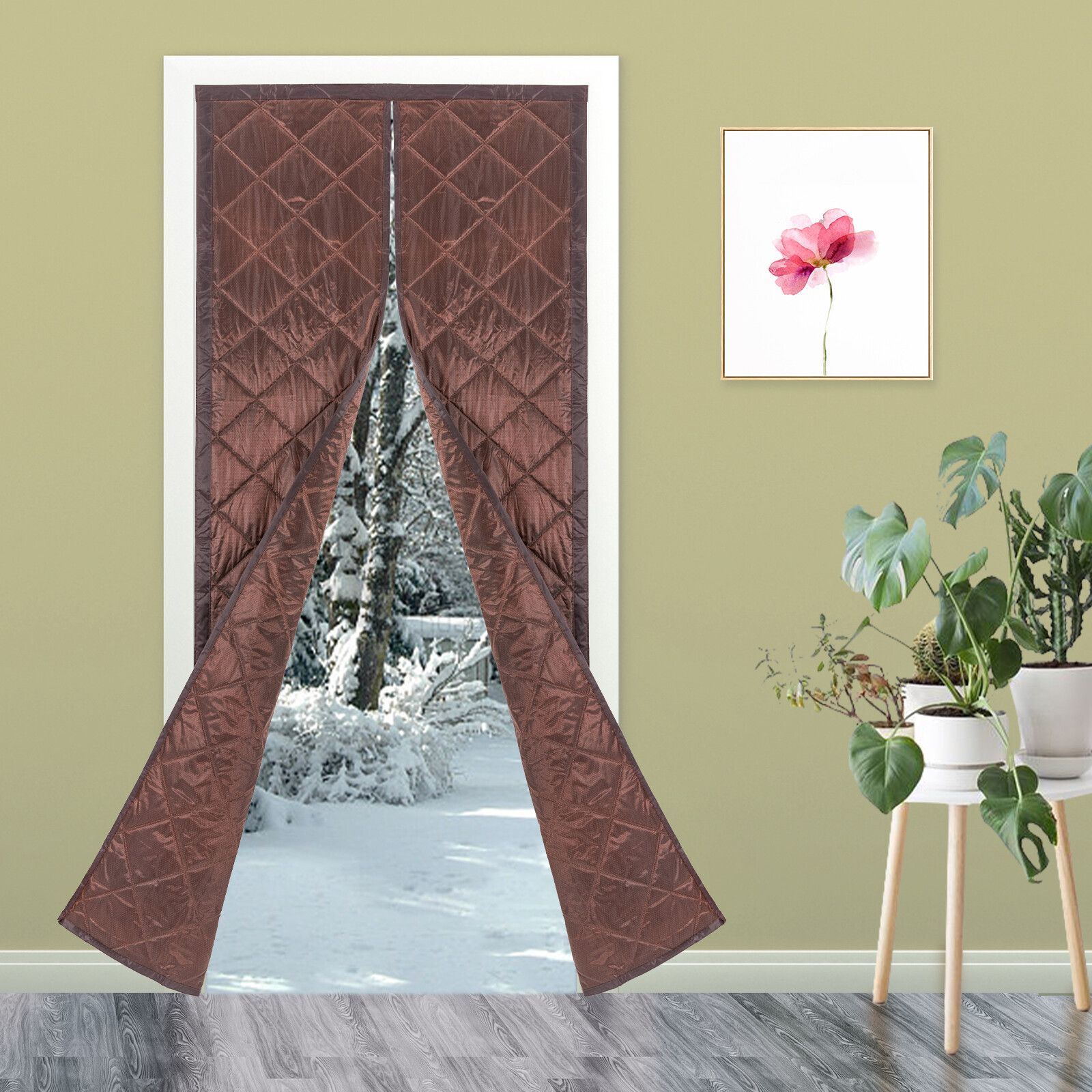 Magnetic Thermal Insulated Door Curtain Insulated Door Curtain Waterproof PVC
