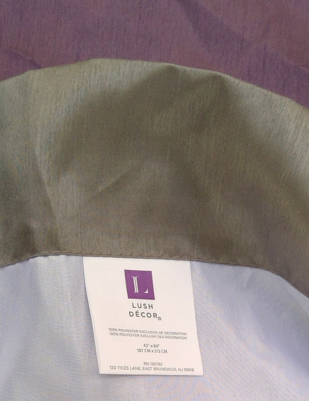 Lush Decor Night Sky curtain panels 1 pair gray/purple sequins 84″ L 42″ W