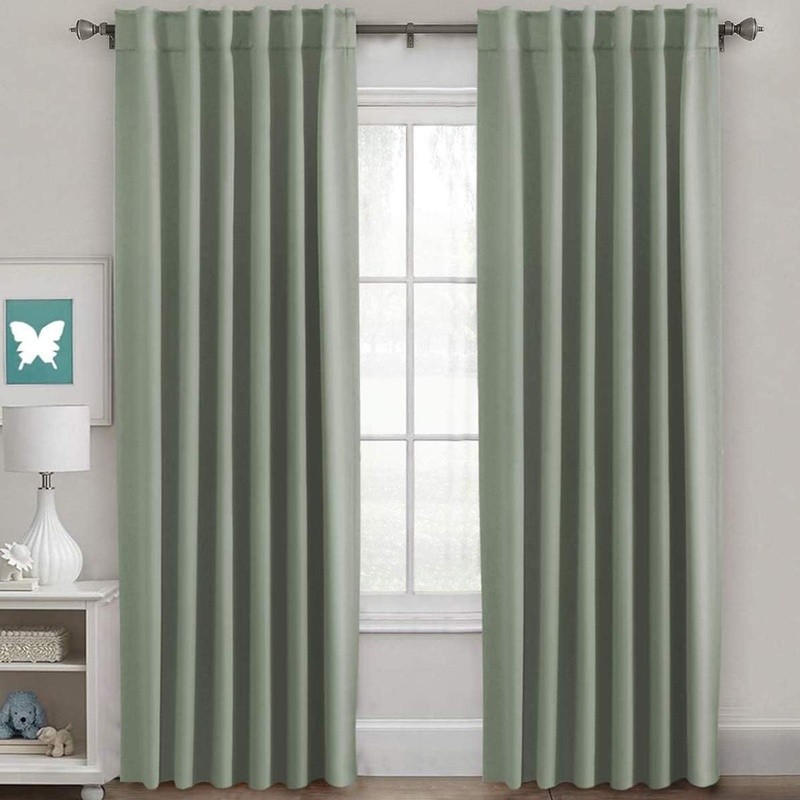 Blackout Thermal Insulated Window Curtains Energy Saving Noise Reducing Panels