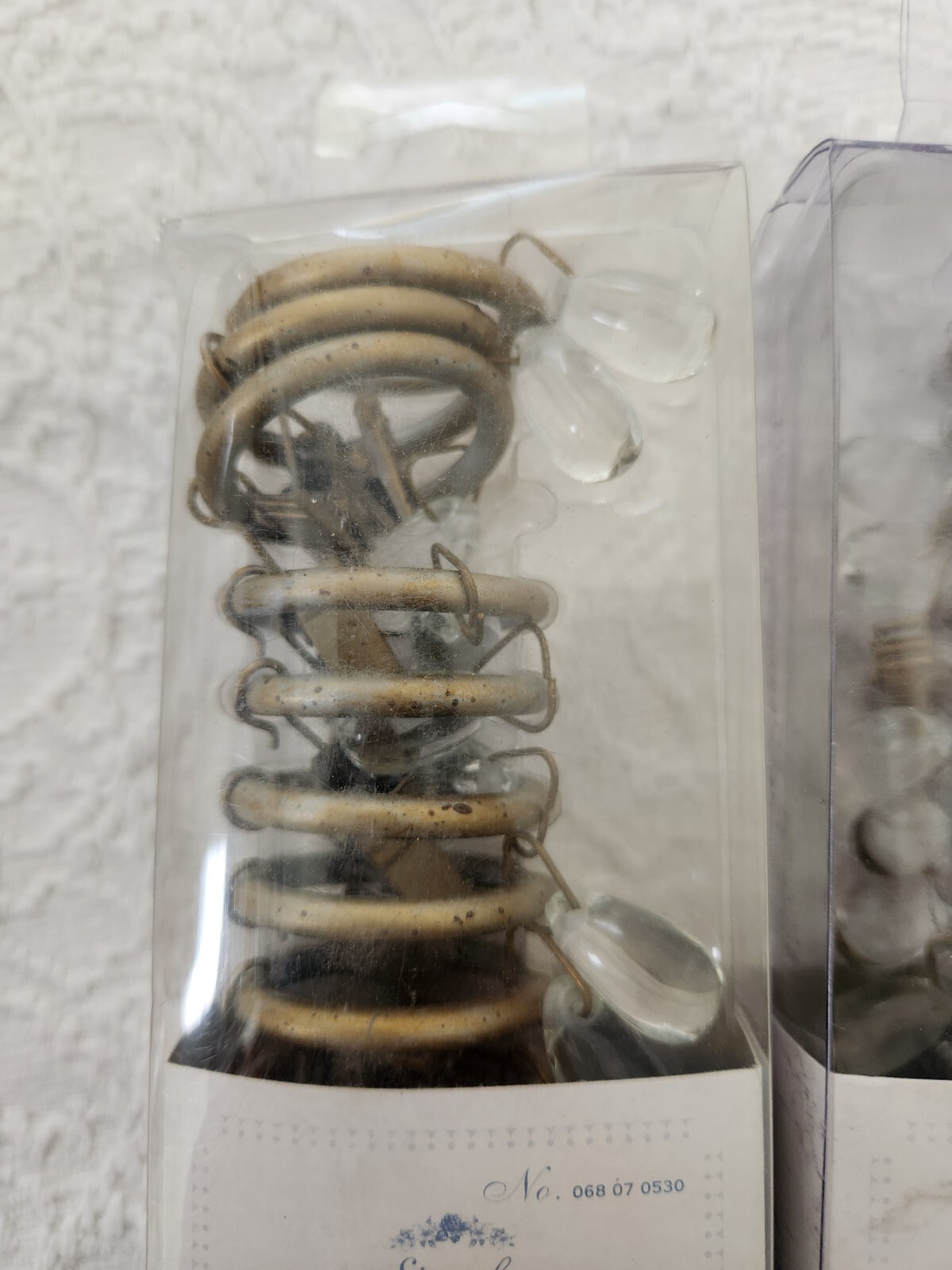 NWT SIMPLY SHABBY CHIC DECORATIVE GOLD DRAPERY RINGS ~ 2 SETS ~ 10 RINGS PER BOX