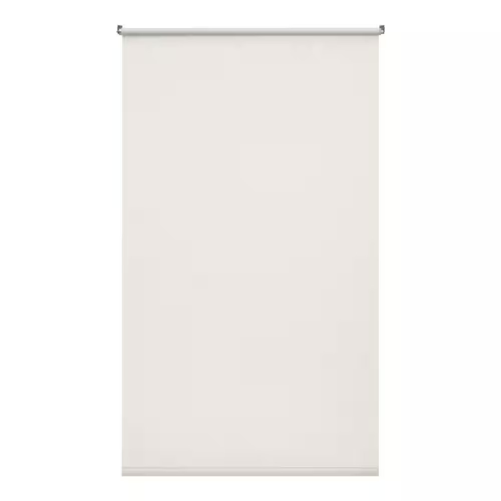 Cut to Size White Cordless Light Filtering Fabric Roller Window Shade 28 In. W X