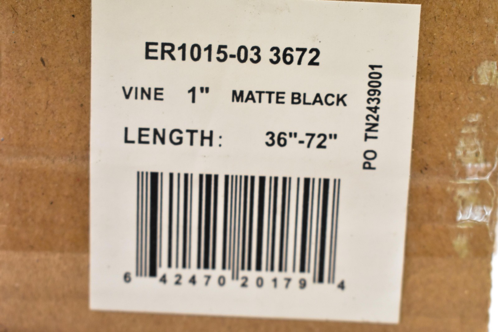 ER1015-03 3672 Finials Black Cast Aluminum 2 Pack Screw-On Vine 1 Inch