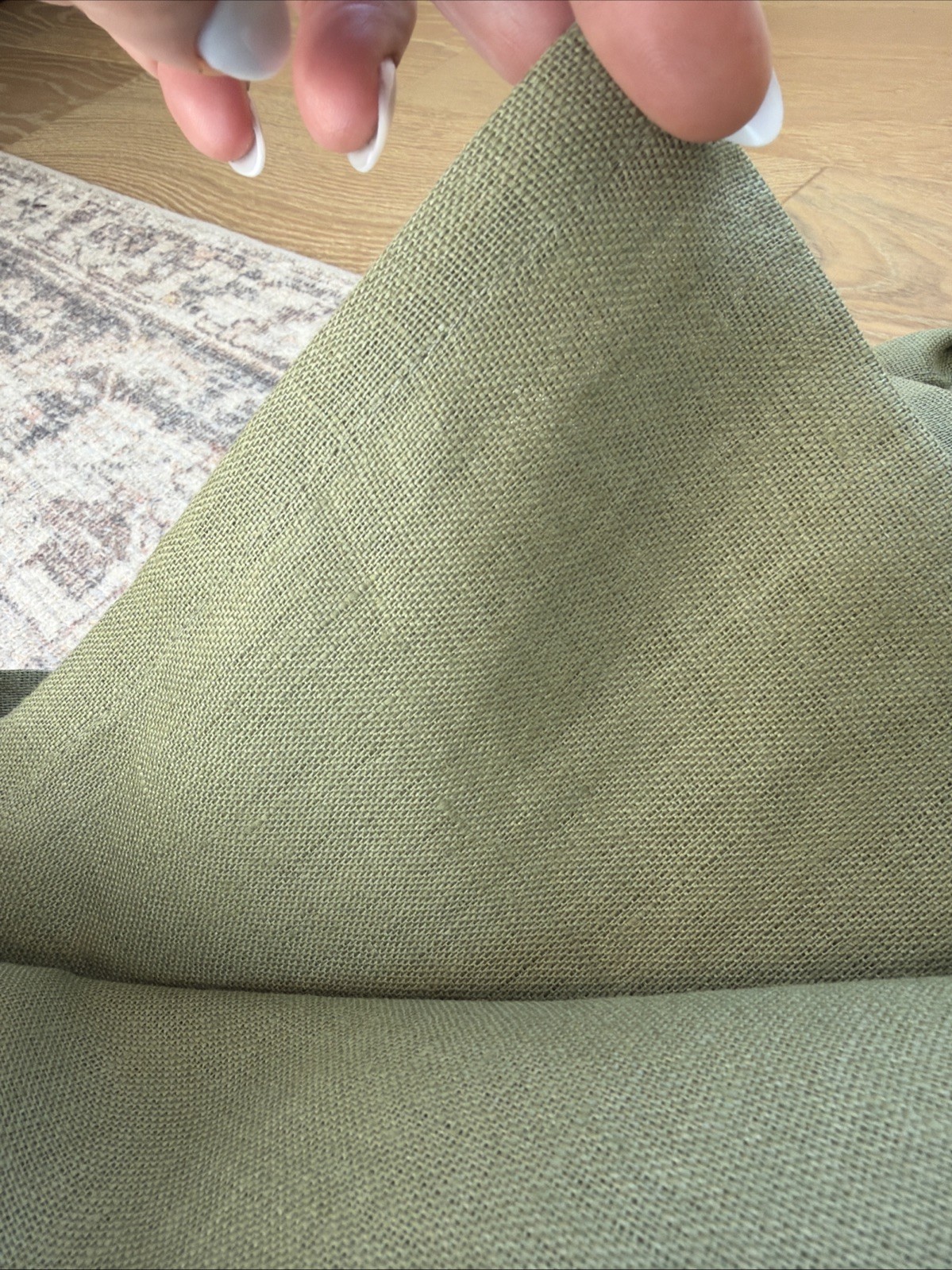 IKEA DYTAG Light Filtering Green Curtains 2 Pair (57×98 “) 405.528.91 Olive Gray