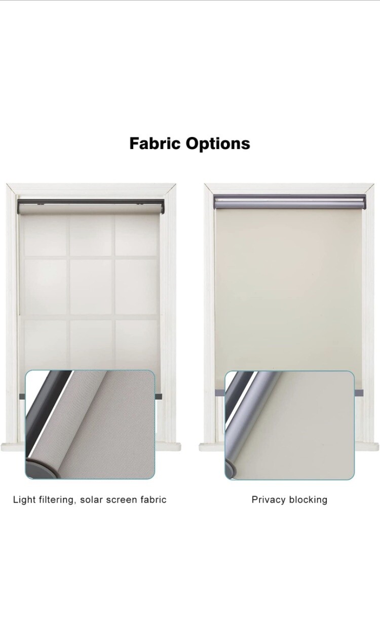 Cordless Blackout Roller Shades Beige 32×72 Inches