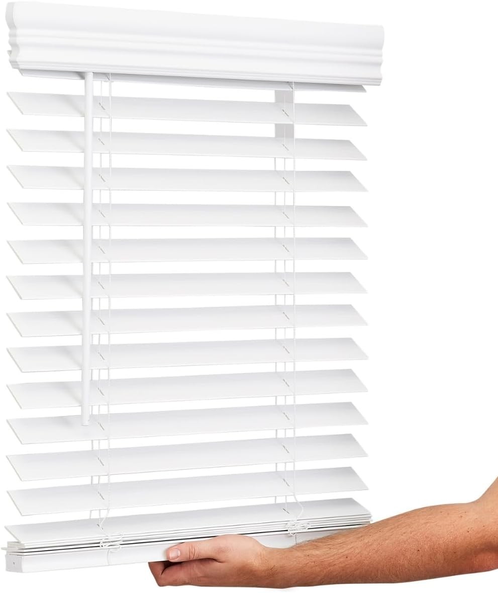 Window treatments Remote control, blinds and blackout curtains, bright white