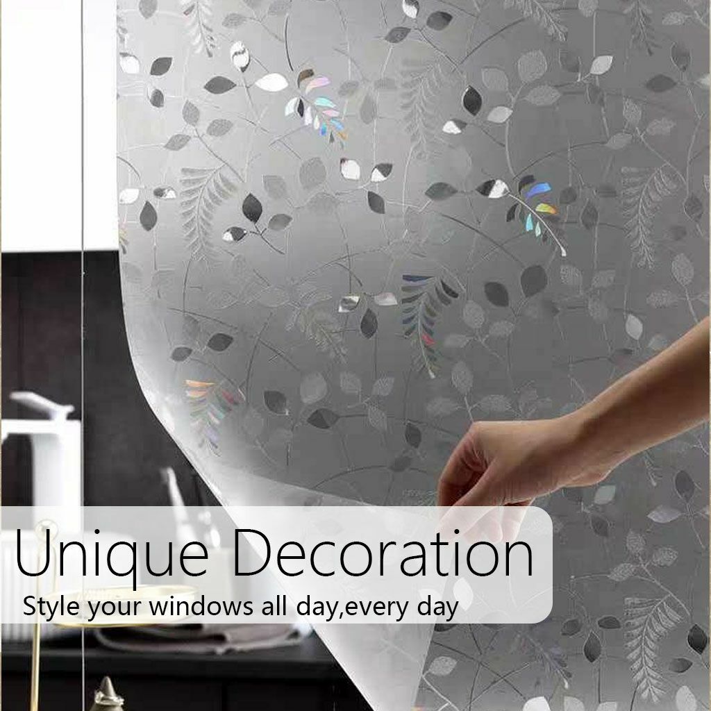 Home Window Film Privacy Static Cling Stained Glass Film Sticker Decoration NEW