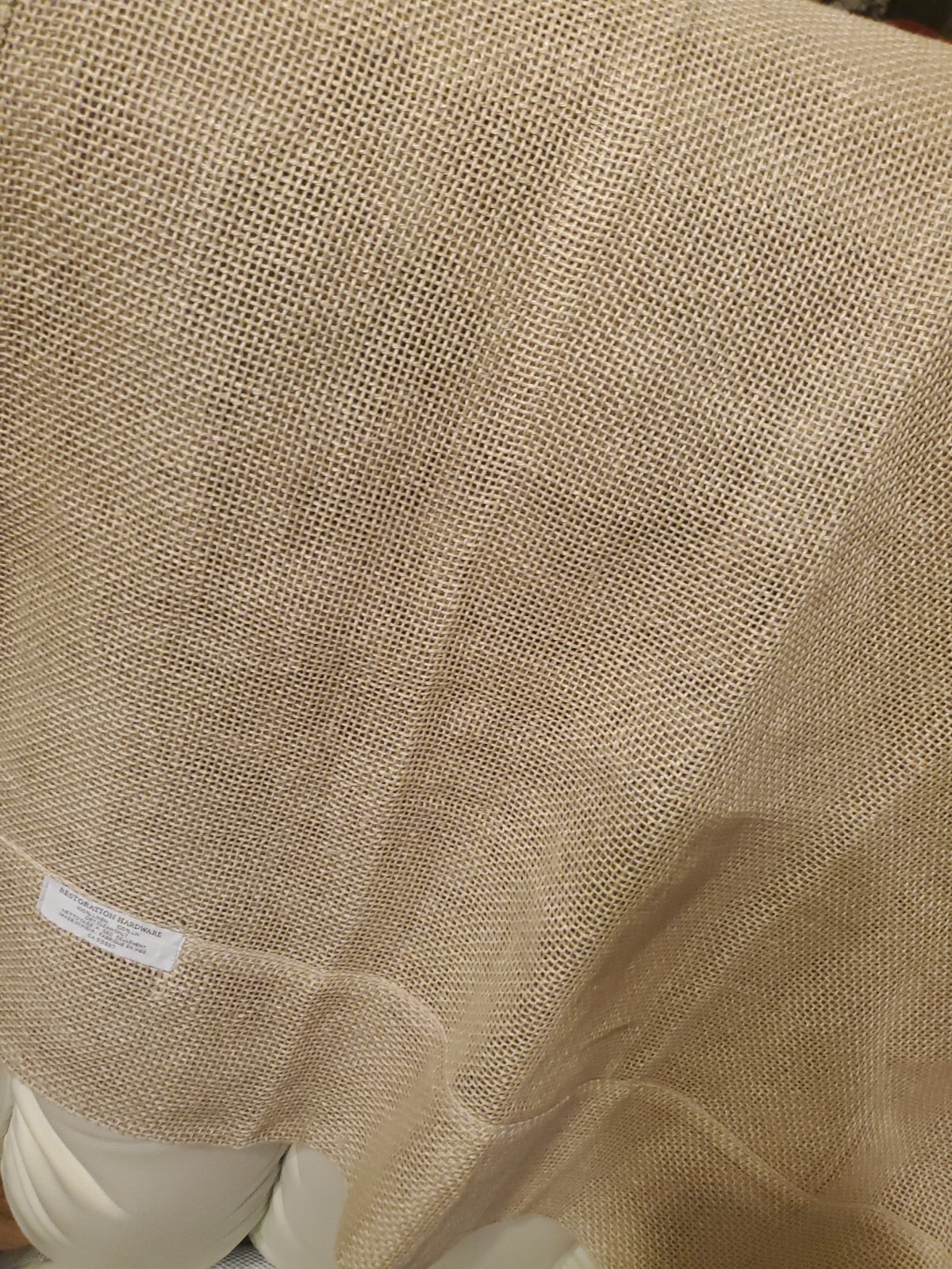 Restoration hardware curtains Natural Woven 100% Linen Taupe 50 X 95 (5) Total
