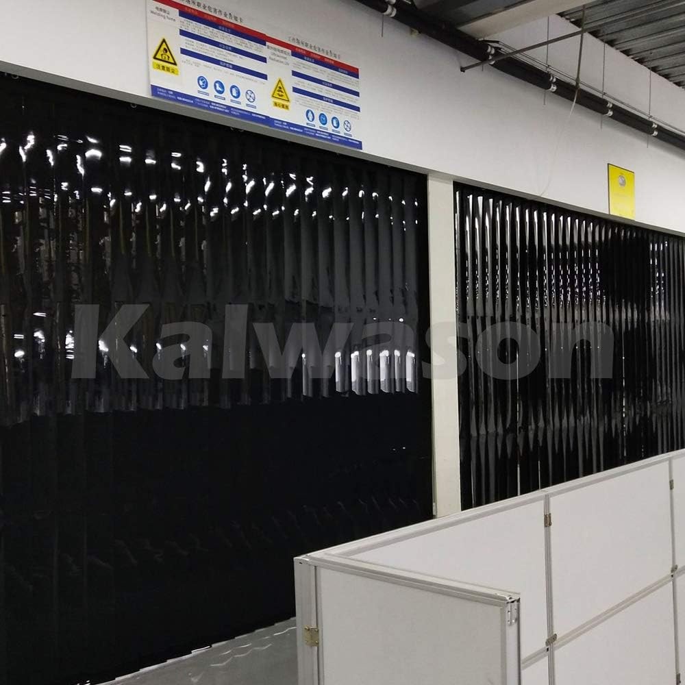 Plastic Strip Door Curtain Black – Commercial Flat PVC Curtain Vinyl Roll, for