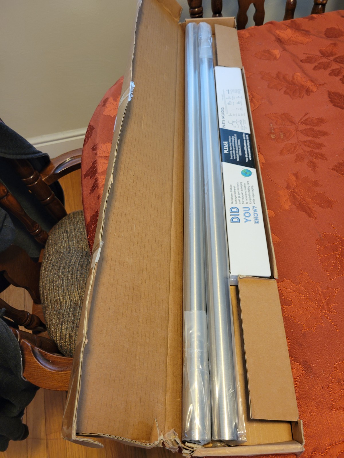 BlastHome Luxury BRUSHED NICKEL 6ft Custom Curtain Rod 1 1/4″ Diameter