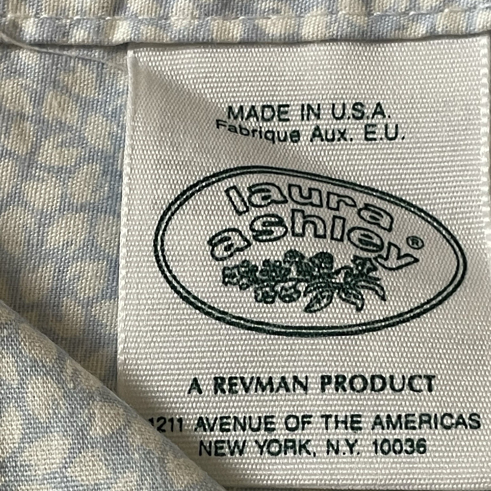 Laura Ashley Window Balloon Valance 17x 82in Blue White Mini Print 3 In Pocket
