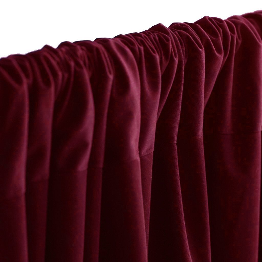 BURGUNDY 10 x 10 ft Polyester BACKDROP CURTAINS Drapes Panels Home Decorations
