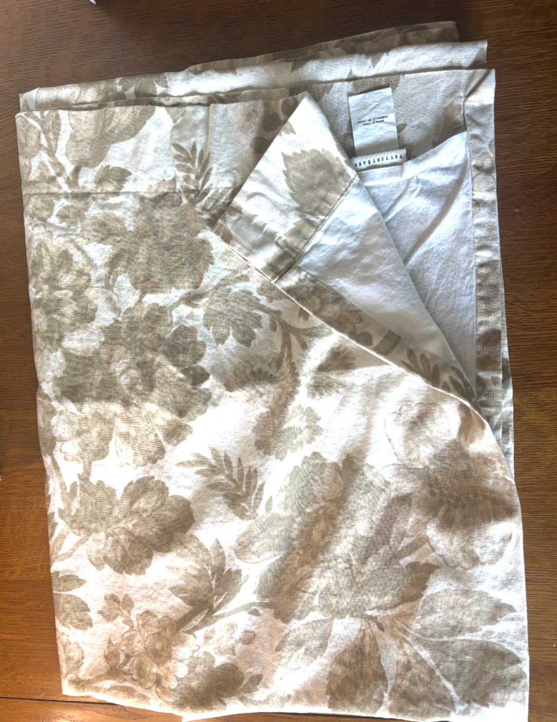 Pottery Barn Simone Floral Linen Cotton Drapes 50x 96 Set of 2 Panels