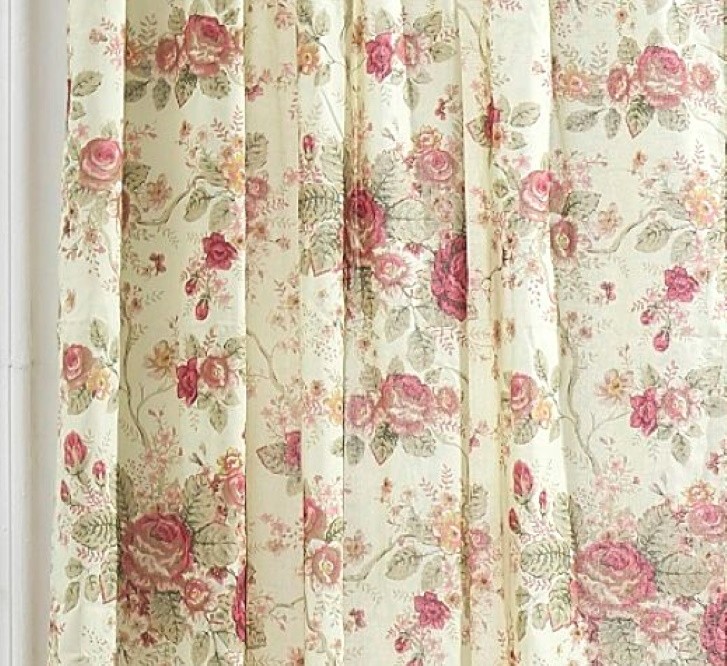 ANTIQUE ROSE 84×84 WINDOW PANELS : CHIC CREAM YELLOW SHABBY ROSES VINTAGE WINDOW