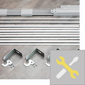 Adjustable Sliding Glass Door Blinds 45.8″- 86″ W x 96″ H, Panel Track Blinds
