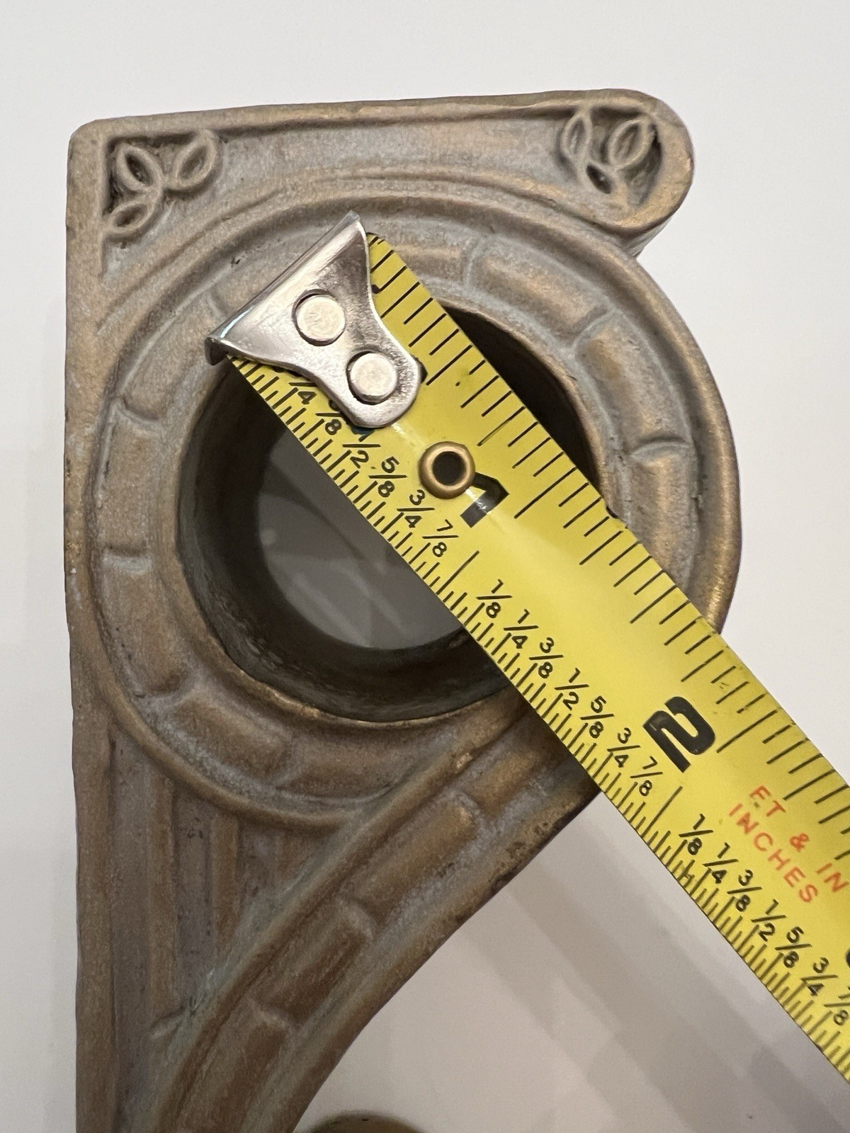 VTG Home Interiors Gold Gray Drapery Sconces Set of 3 Rod Holders Scroll Corbels