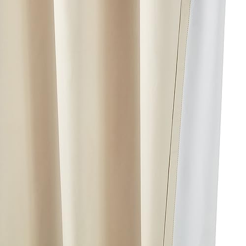 Room Darkening Blackout Window Curtain with 52″W x 84″L (Pack of 1) Beige