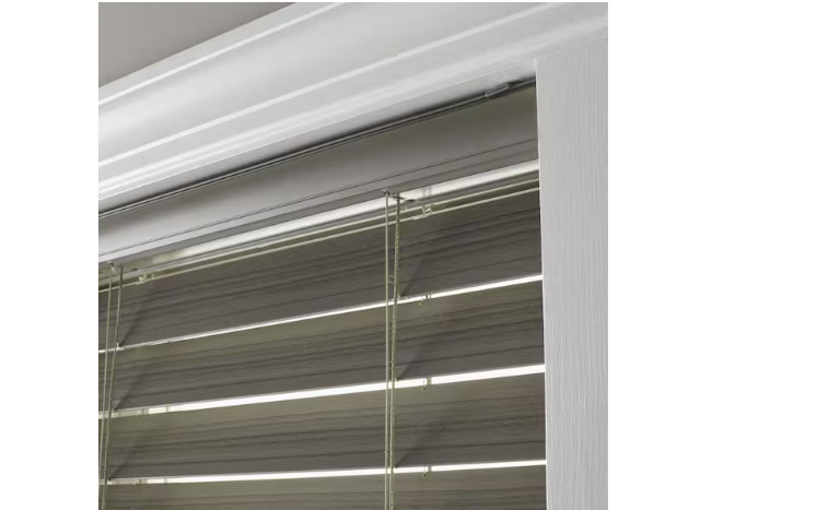 Home Decorators Driftwood Gray Cordless Faux Wood Blinds 35×64 2.5in Slats