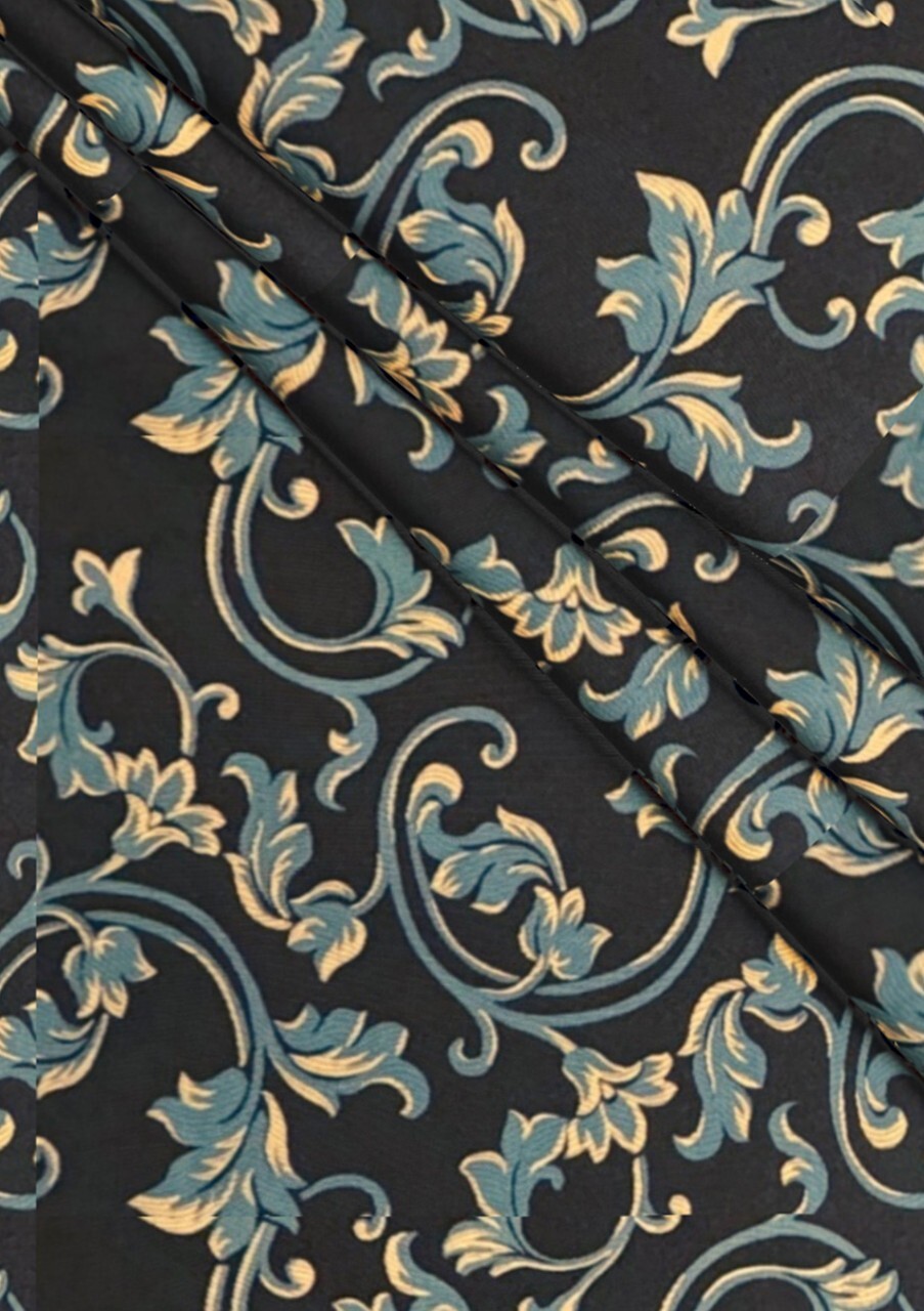 Drapery Panel -Purple Blue – Rayon/Polyester- 55″-MLK