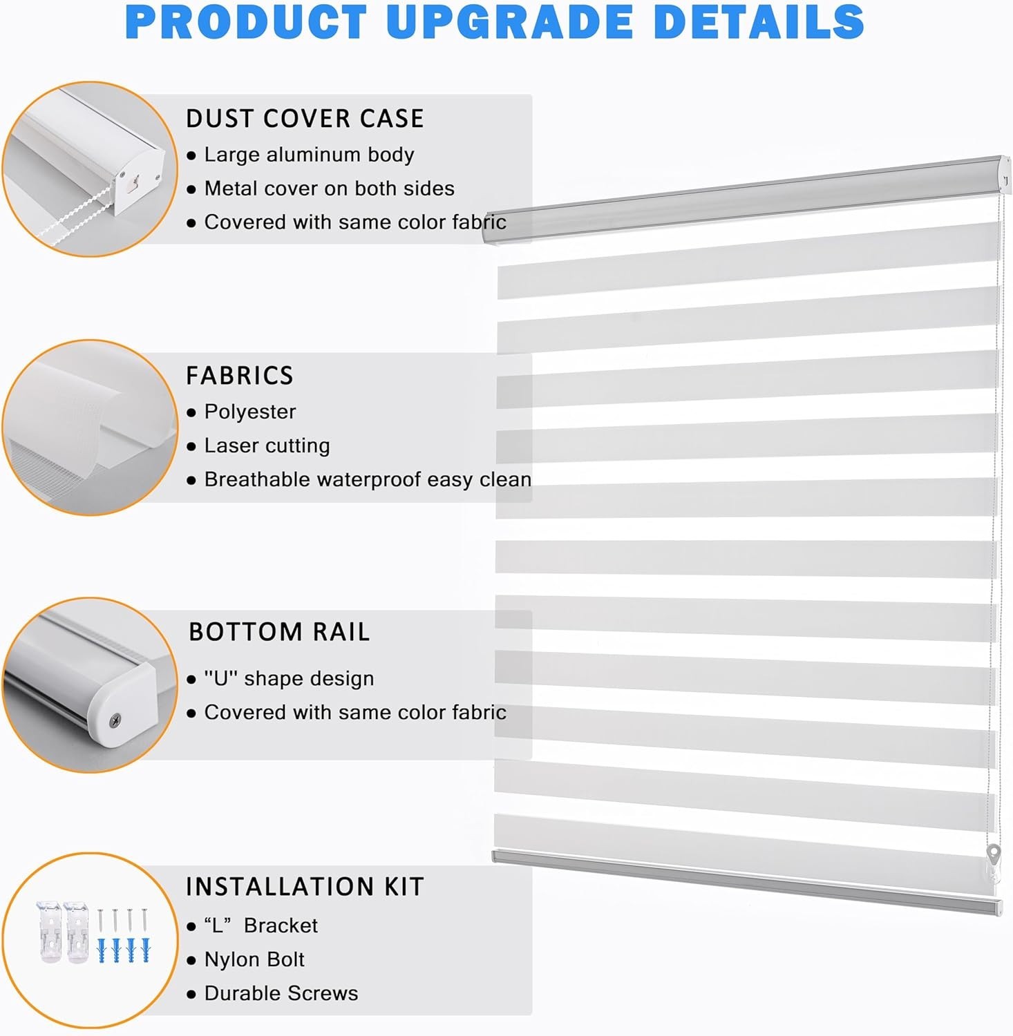 Dual Layer Zebra Blinds – Light Control, Privacy