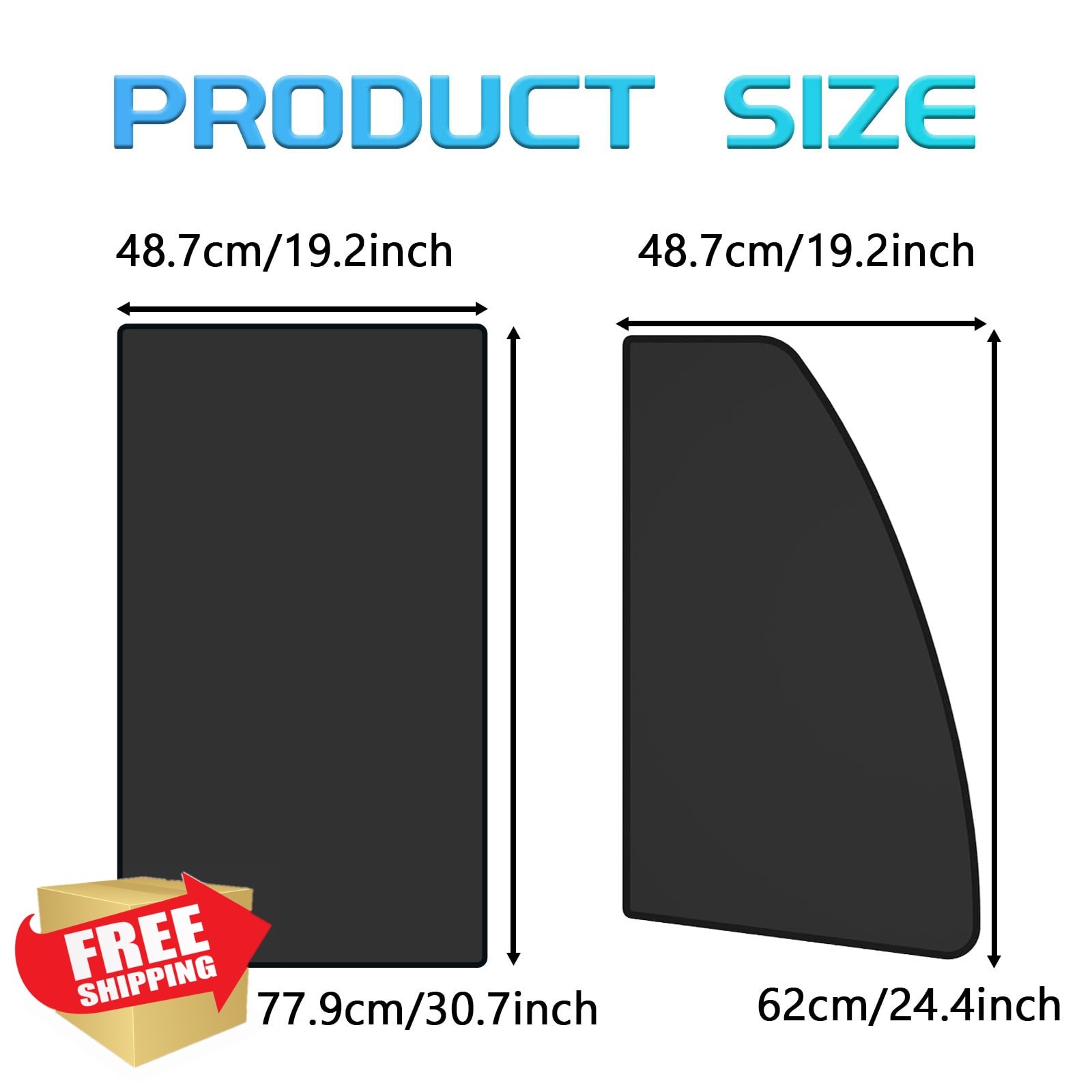 SamWinGear Front Magnetic Window Shades Blackout 2 Pcs