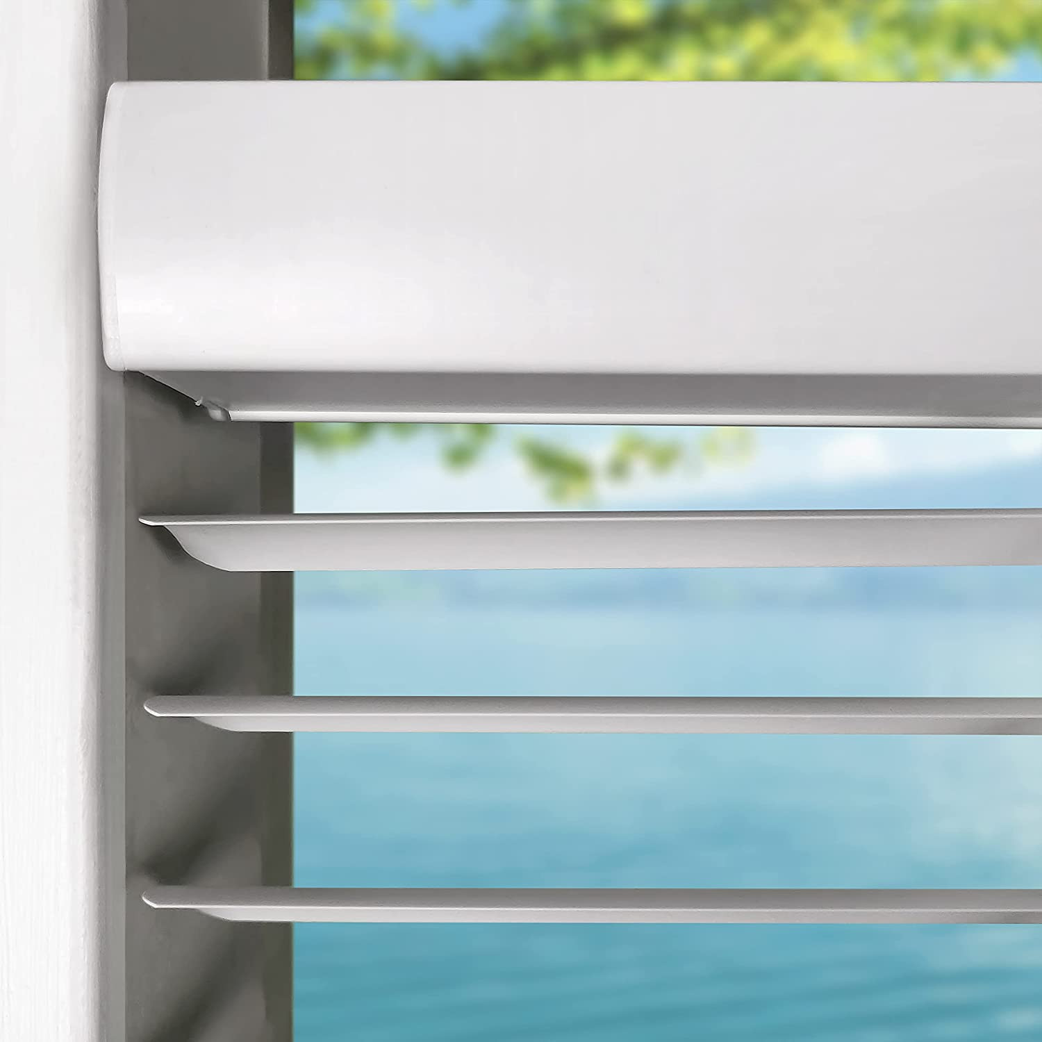 Cordless White 1” Light Filtering Mini Blinds 34.5” W X 60” H Window Blinds for