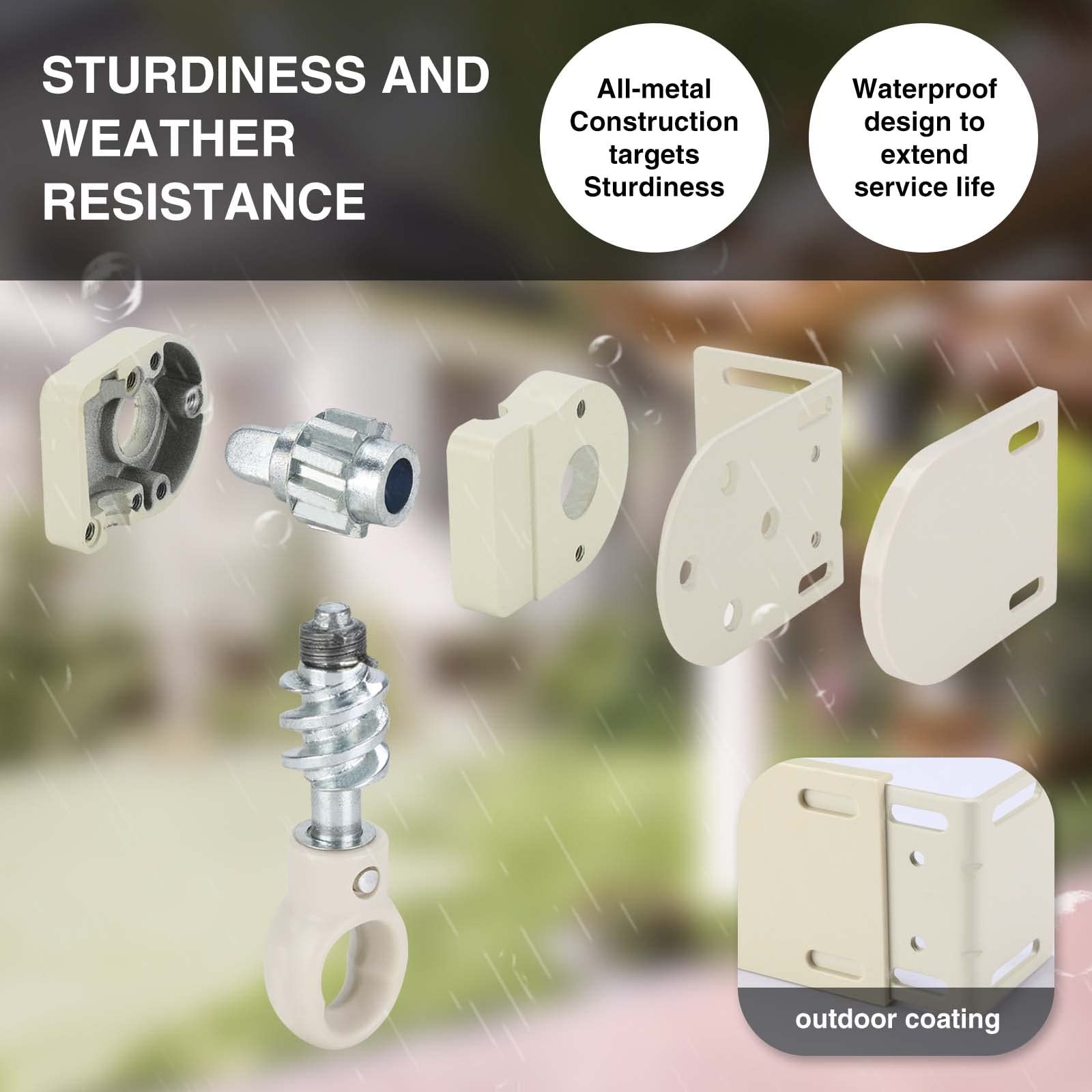 Roller Shade Replacement Crank Kit Mounting Brackets Set