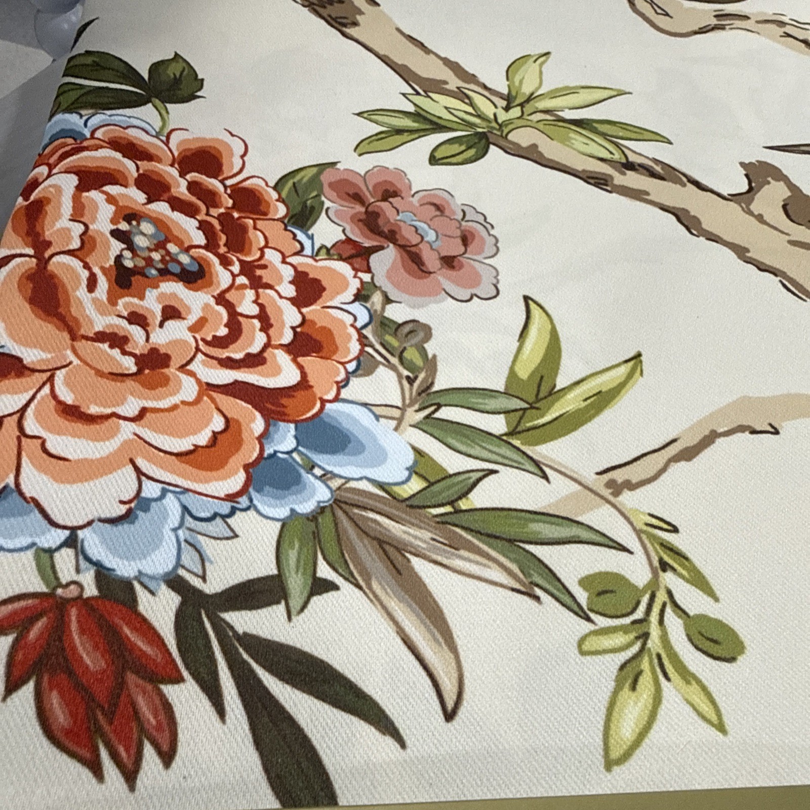 Lillian August Bird Floral Multi Two Back Tab Rod Pocket Curtains 84 in. New