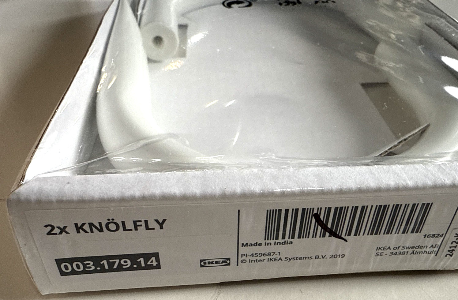 IKEA Knolfly Tieback White 2 Pack 003.179.14 Curtain Drape Holder Tie Back