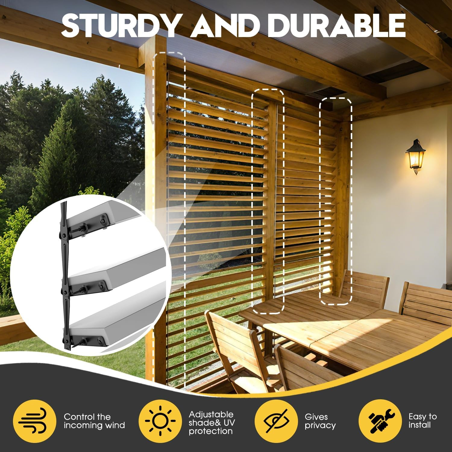 Louver Kit Metal,Heavy Duty Complete Set for Louver Shutters, Outdoor Blinds, De