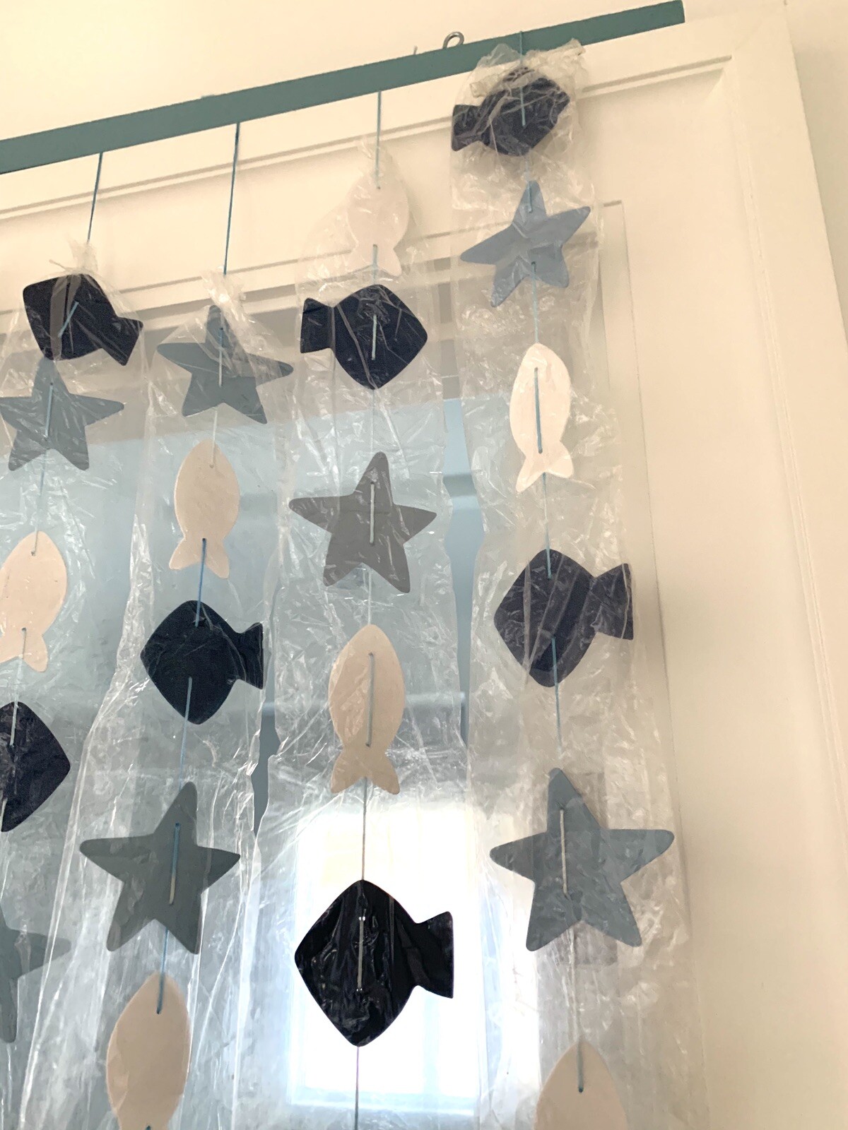 Stars Fish Shaped Door Window Hanging String Curtain Baby Kids Bed Room Divider