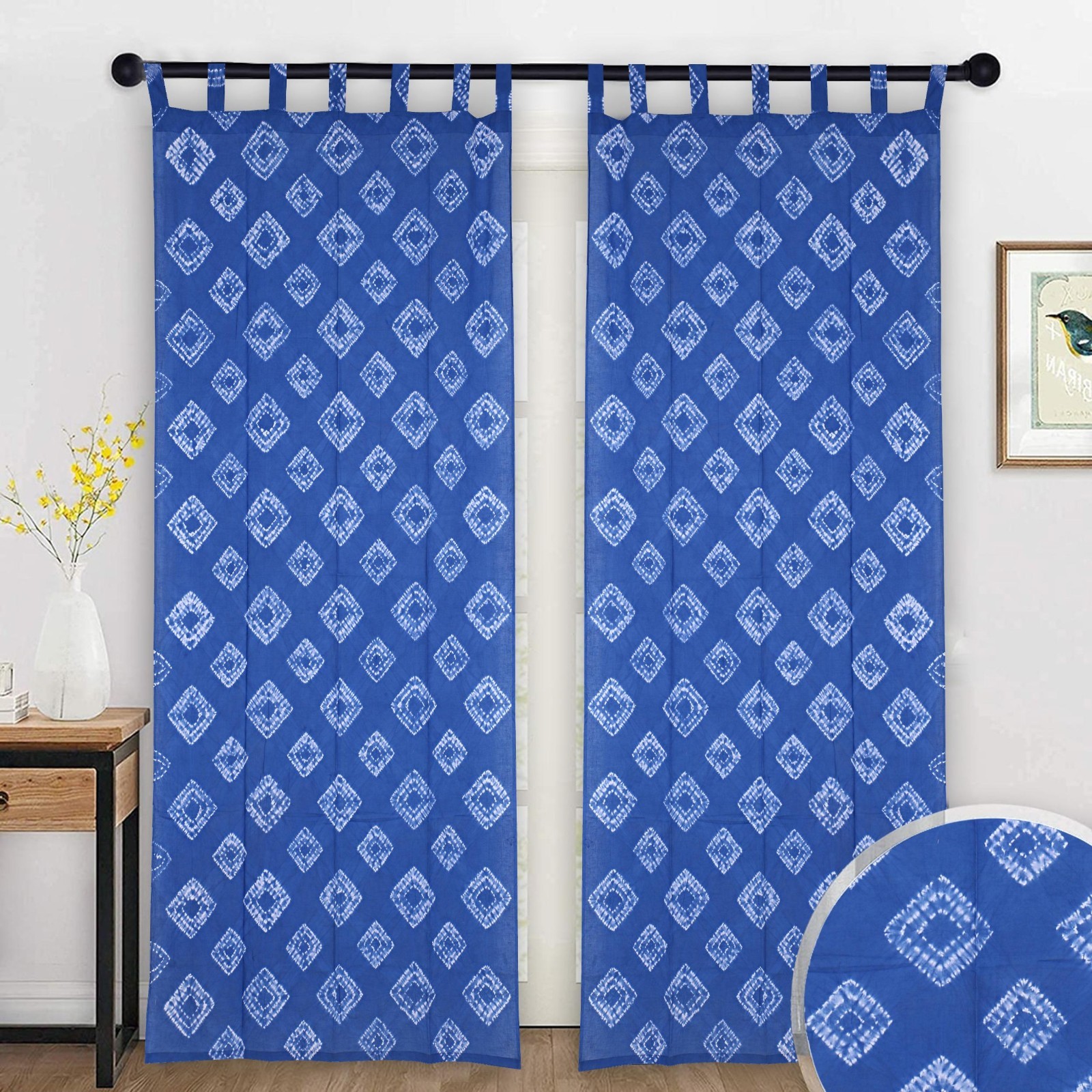Indian Beautiful Window Living Room Door Window Curtain Decor Twin