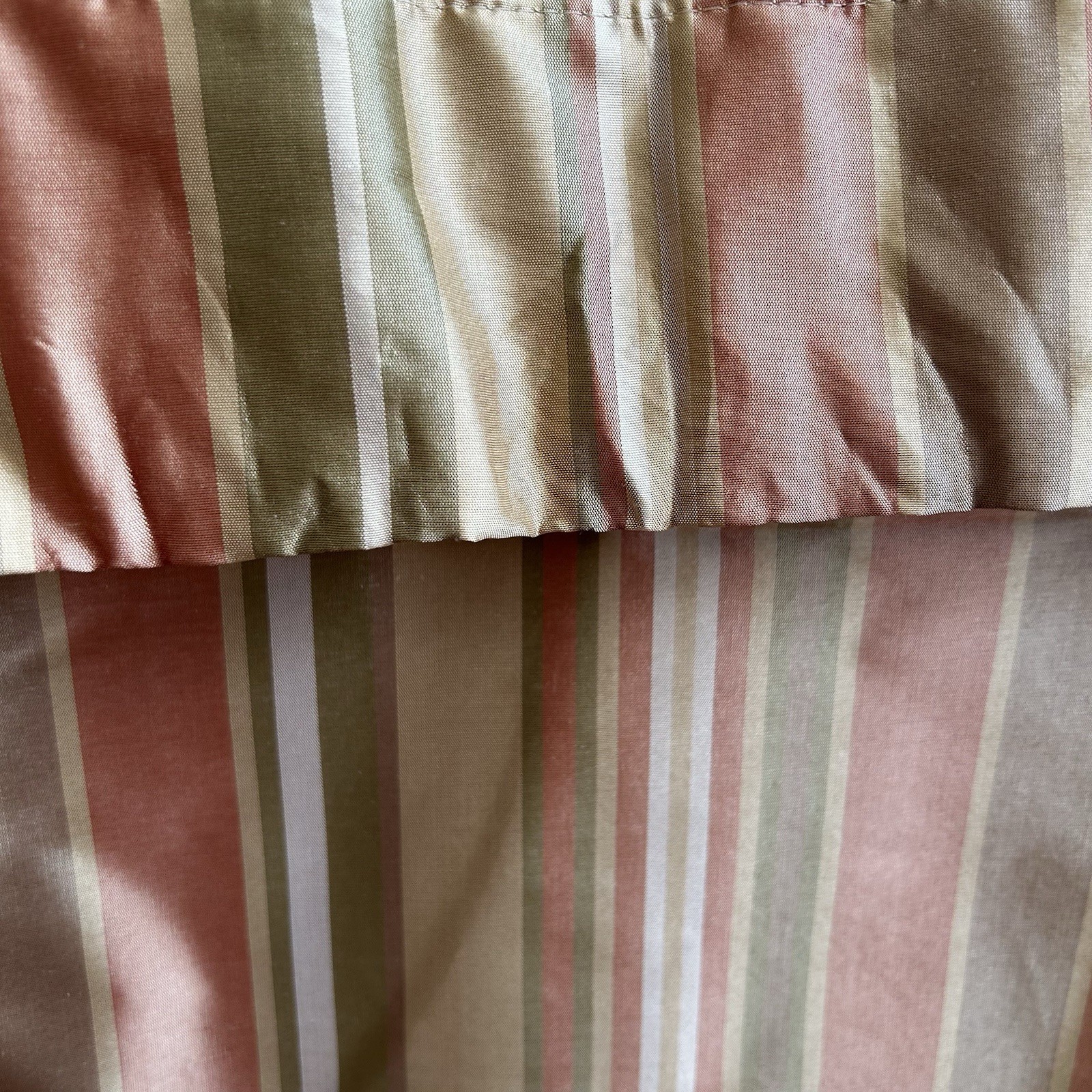 Pottery Barn Silk Drapery Panels Curtain Striped Multi Color Lined 50X84 3 Avail