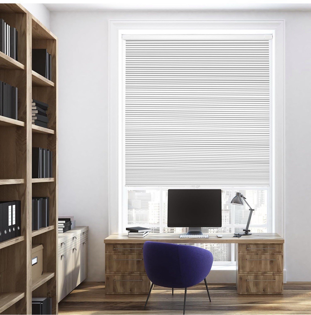 Cordless Cellular Shades,No Drill No Tools Light Filtering Honeyco 32″ W x 48″ H