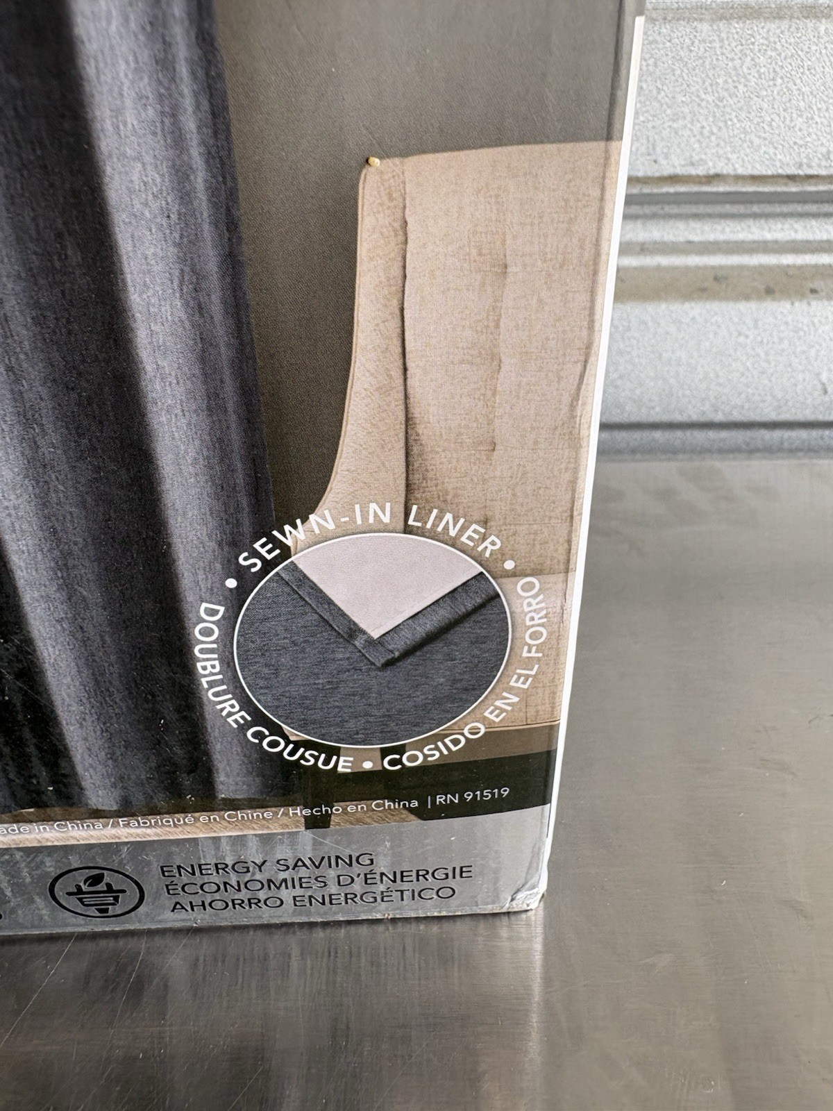 SunSmart Total Blackout Lined Panel Pair with Grommets, Indigo Blue 52” x 84”
