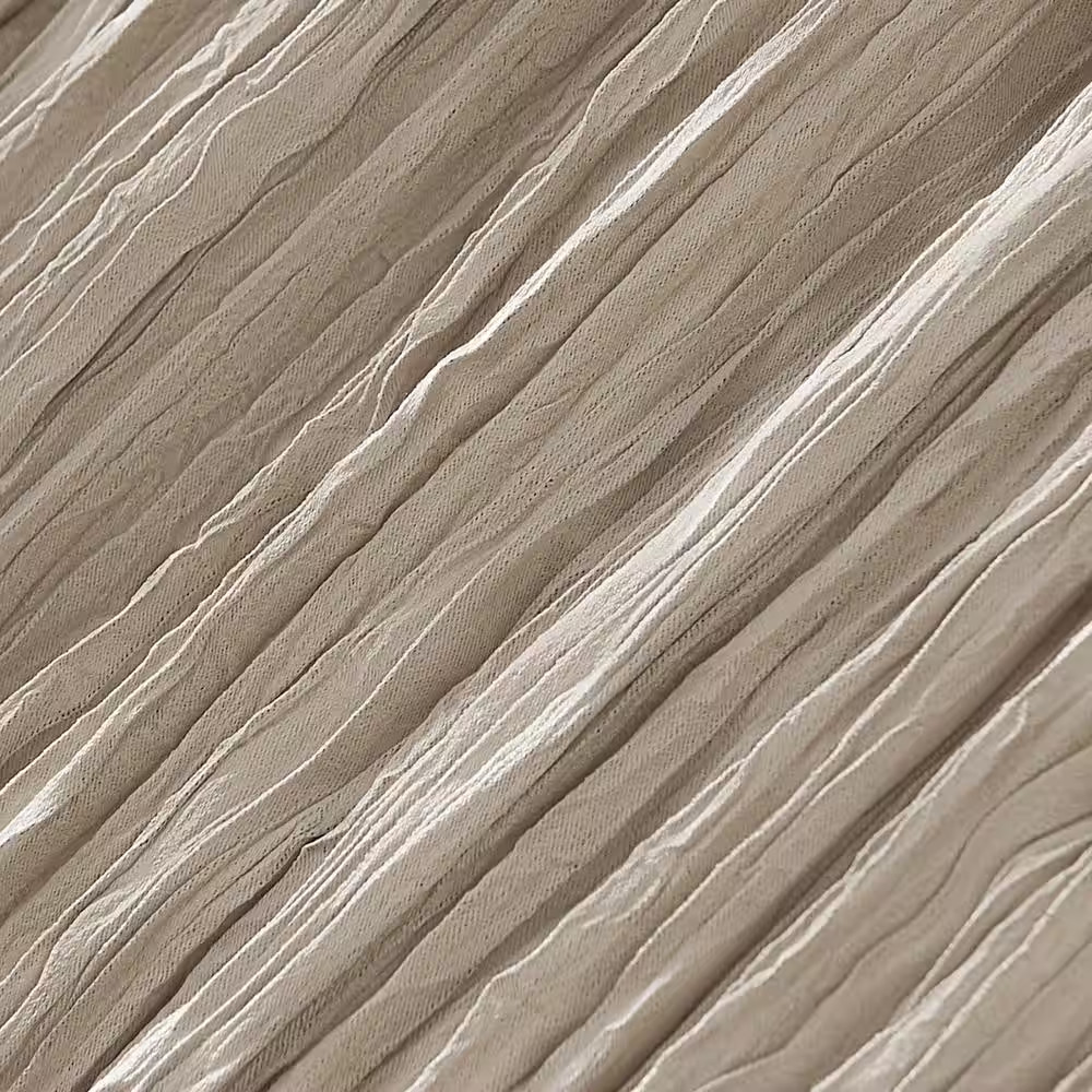 Odelia Distressed Velvet Stone Polyester 50 In. W X 84 In. L Tab Top Light Filte