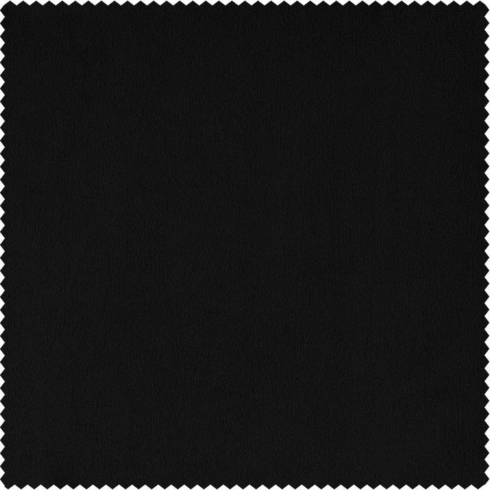 Black Extra Wide Velvet Rod Pocket Blackout Curtain – 100 In. W X 108 In. L (1 P