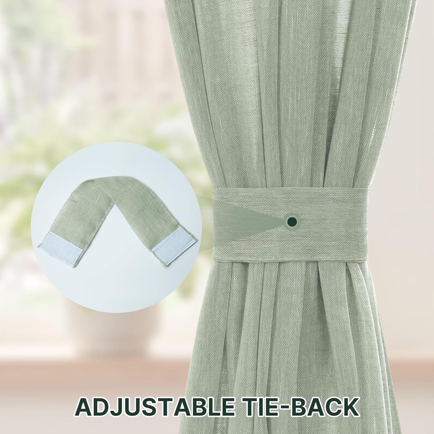 Sidelight Curtains for Front Door, Privacy Semi Sheer Curtains for French Doors