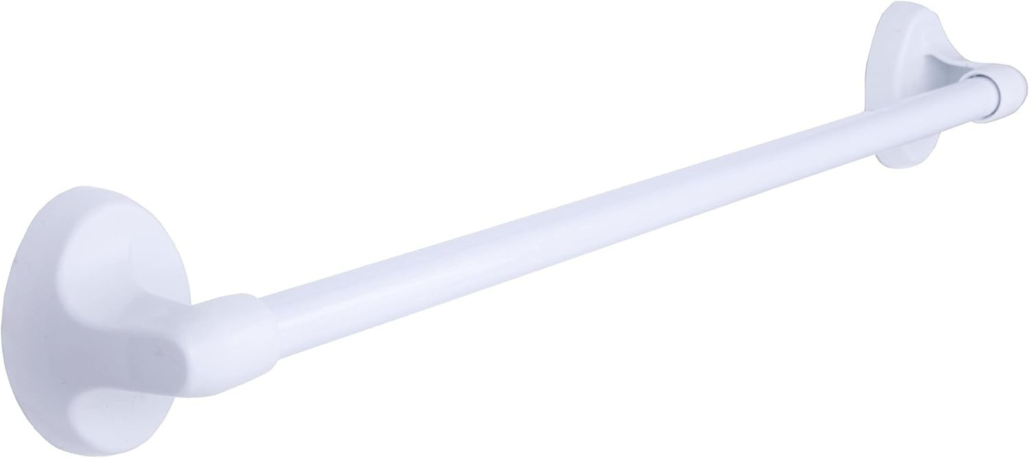 Elegant 5/8″ Multi-Use Magnetic Curtain Rod, Adjustable 16″–28″ – White Finish