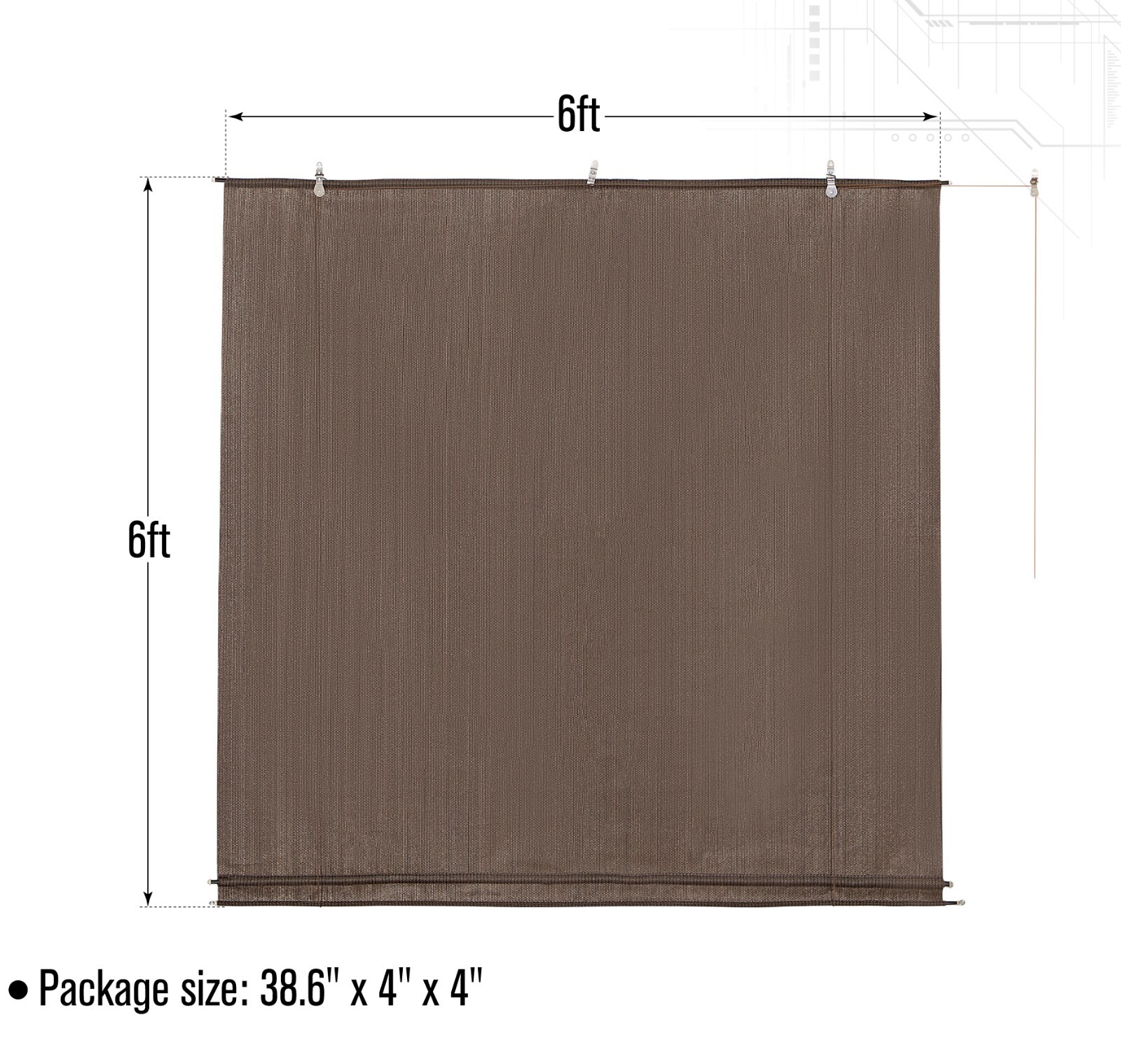 Roll Up Shade Roller Shade Blind for Outdoor Patio Porch Pergola Deck Office