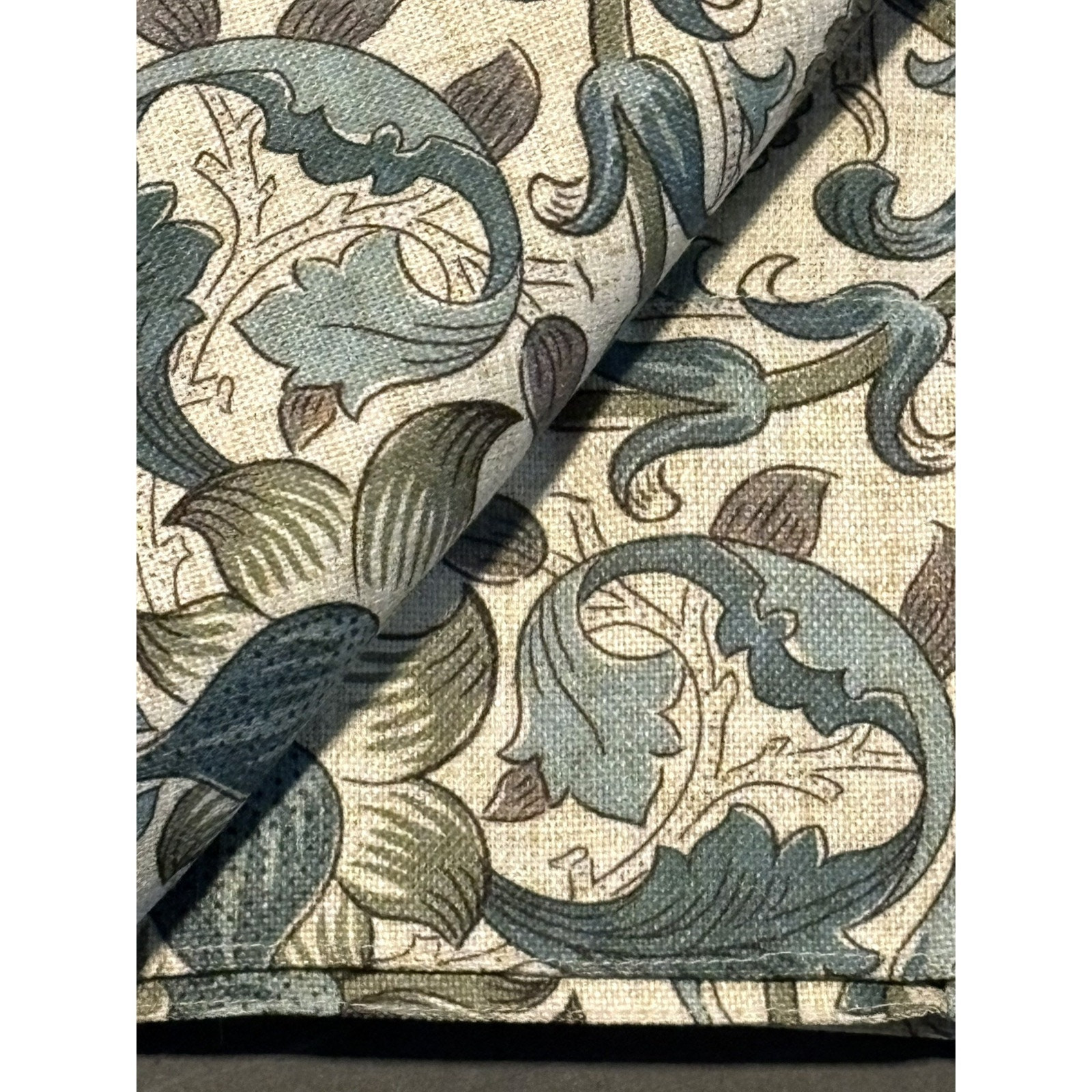 William Morris & Co. Window Curtains Panels Lodden Set Pair 50 X 96” Blue Drapes